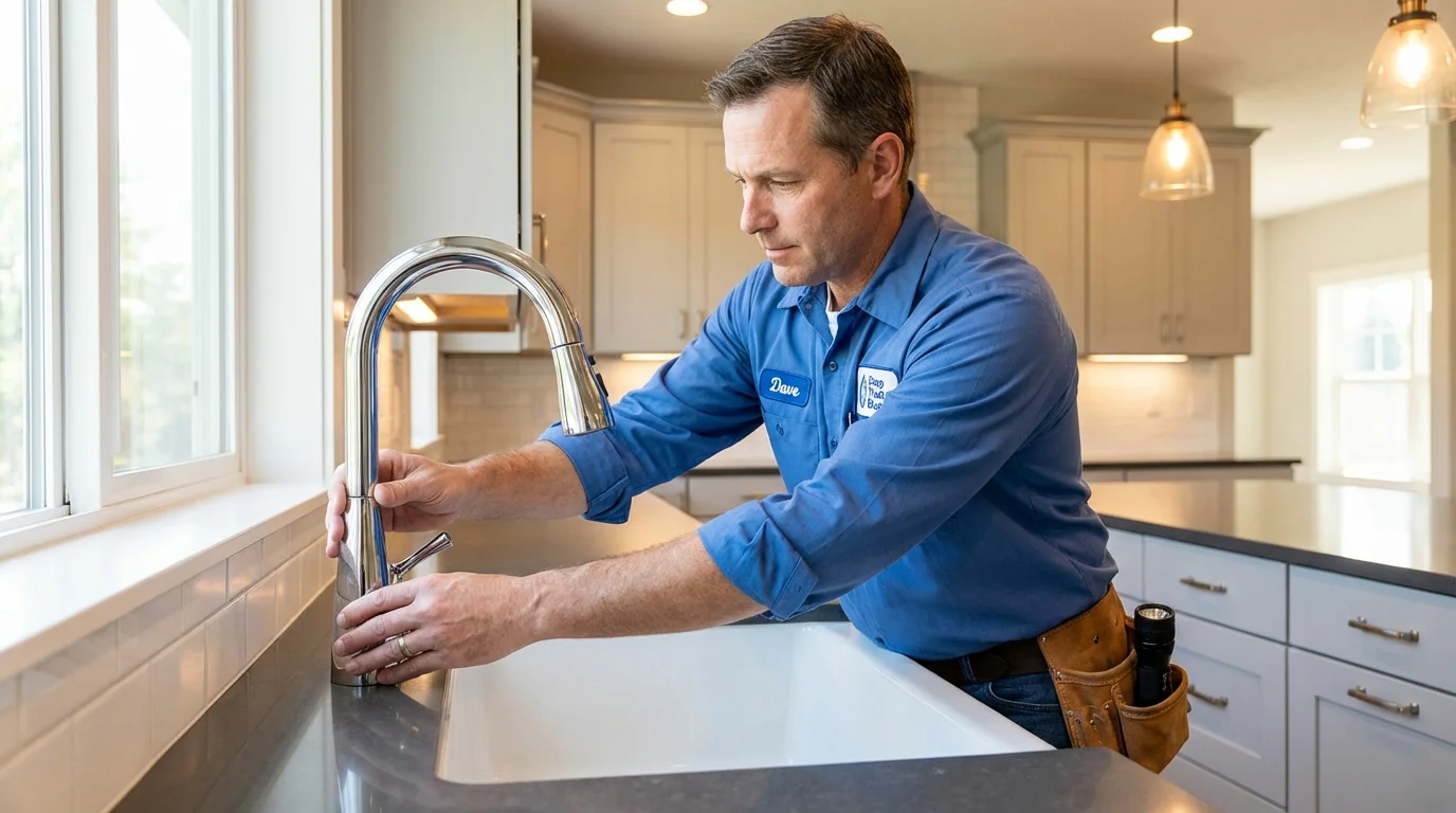 Kitchen faucet installation by Johns Plumbing LLC in Nesquehoning